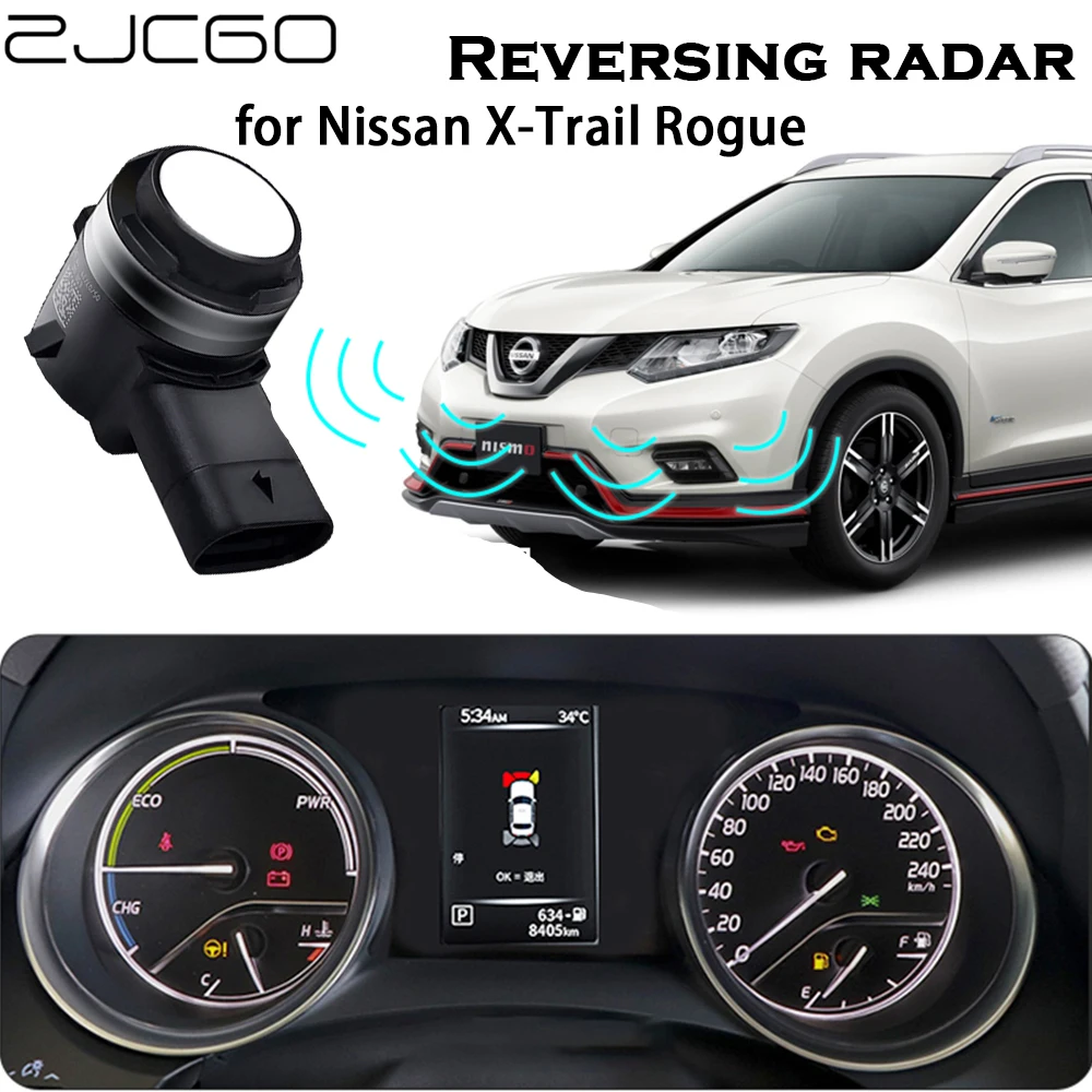 ZJCGO OEM Car Parking Sensor Assistance Backup Radar Buzzer System For Rear Front Bumper for Nissan X-Trail Rogue T32 2013~2020