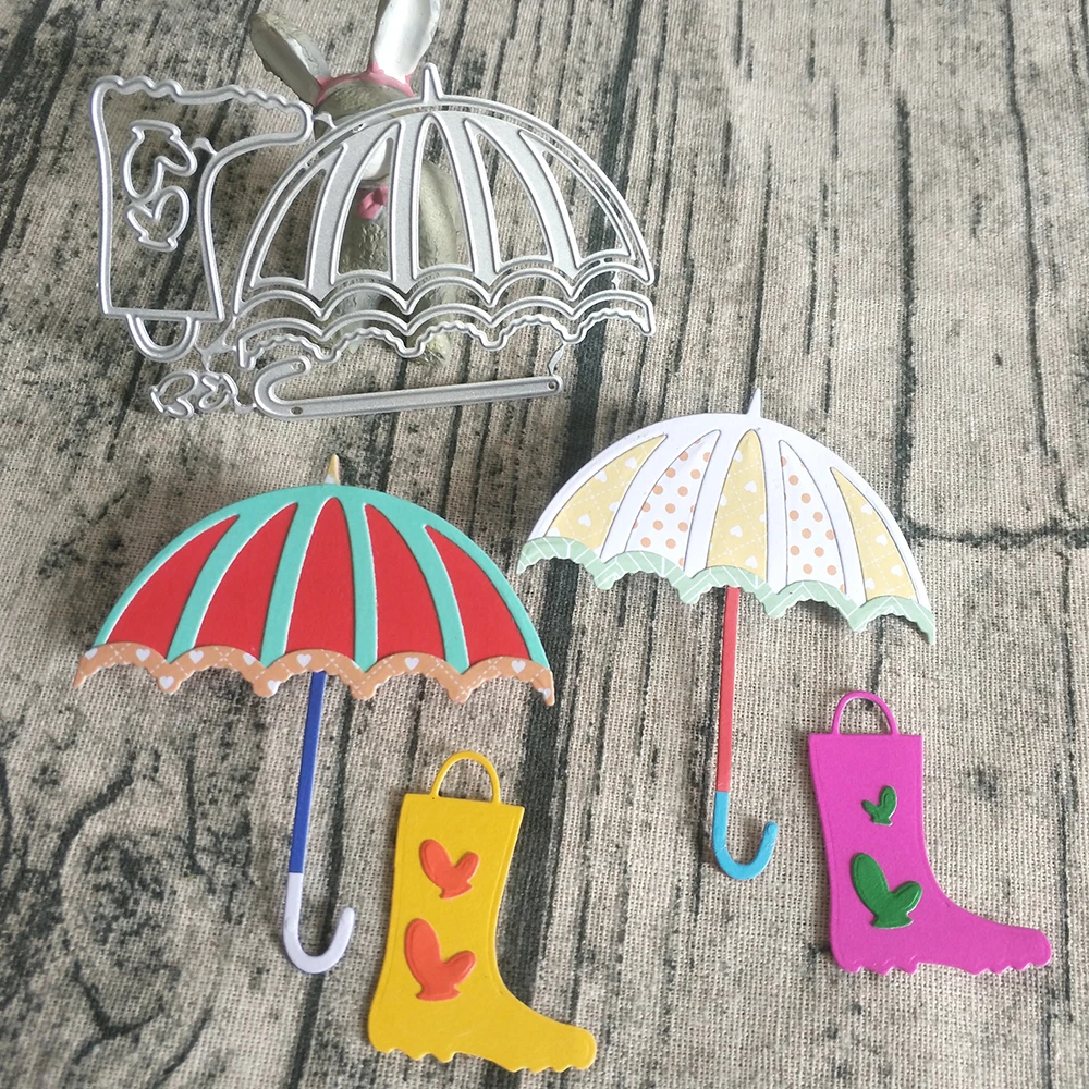 

Umbrella, rain boots metal cutting mold, DIY scrapbook, card making, photo album, photo frame decoration, cutting crafts