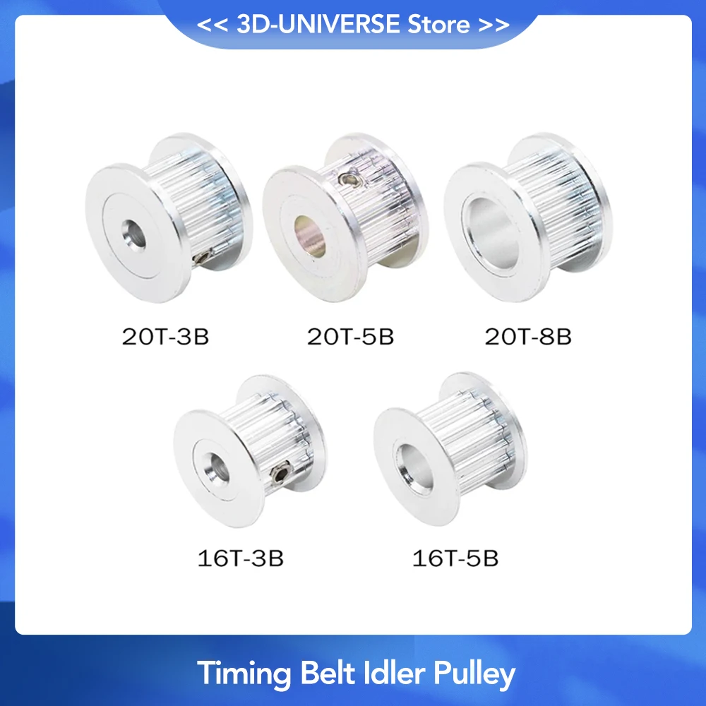 2GT GT2 Алюминиевый шкив для ремня ГРМ 16T 20T зубчатые зубья 3 мм 5 мм 8 мм отверстие для 3D-принтера шириной 6 мм ремень ГРМ