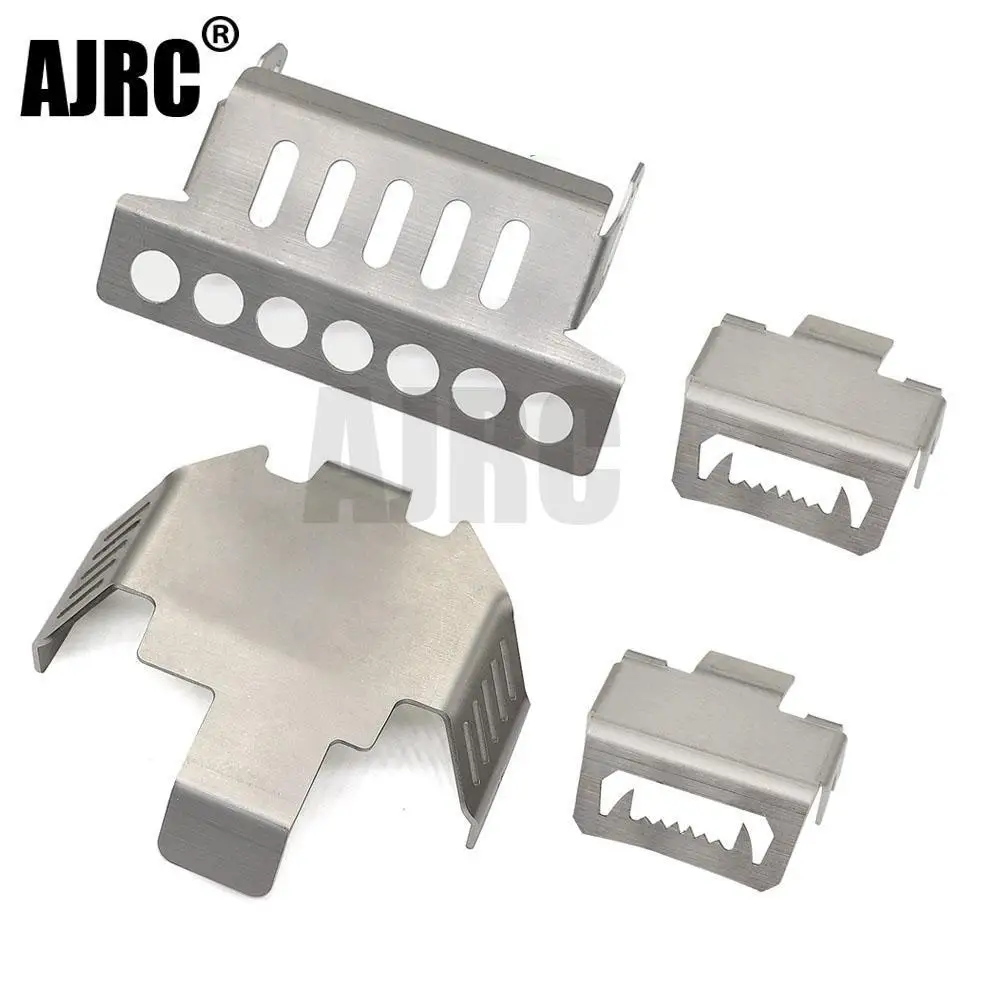 

For Trax TRX-4 Stainless Steel Chassis Armor Axle Front Bumper Gearbox Base Protection Plate 1/10 RC Crawler g500 g63 TRX-6