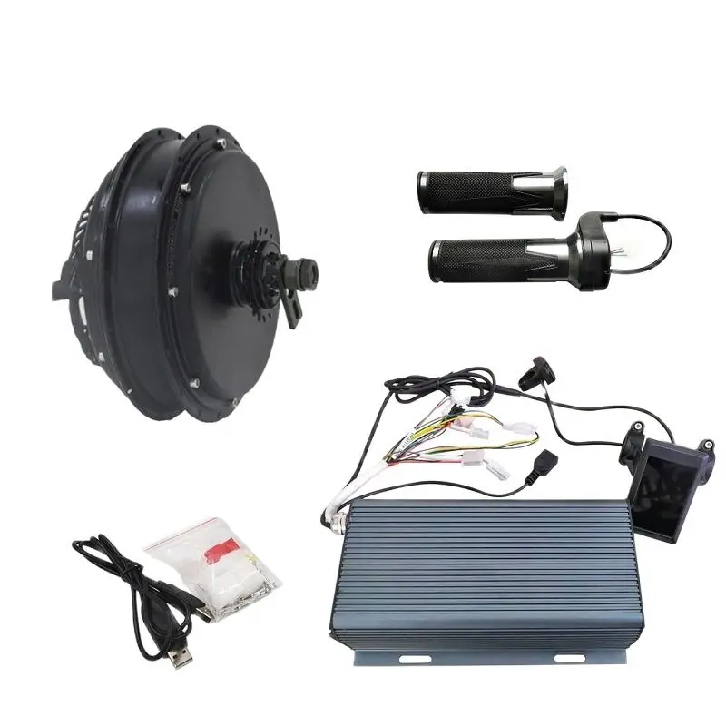 QS205 3000W E-Motorcycle Hub Motor with Sabvoton Controller SVMC72150 and Matching Speedometer