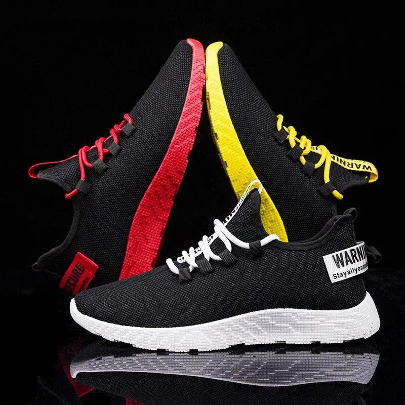 Large Size Summer Hypersoft Man Shoes Sport Male Sports Shoes Men Running Shoes Men Sneakers Men 2020 Black Yellow Walk GME-0298