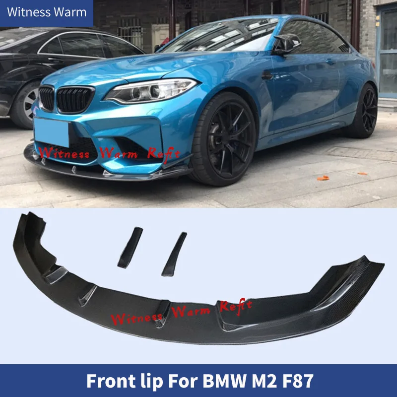 

F87 передний бампер из углеродного волокна, диффузор для подбородка для Bmw M2 F87 M2c Coupe, Стайлинг автомобиля 2015 Up