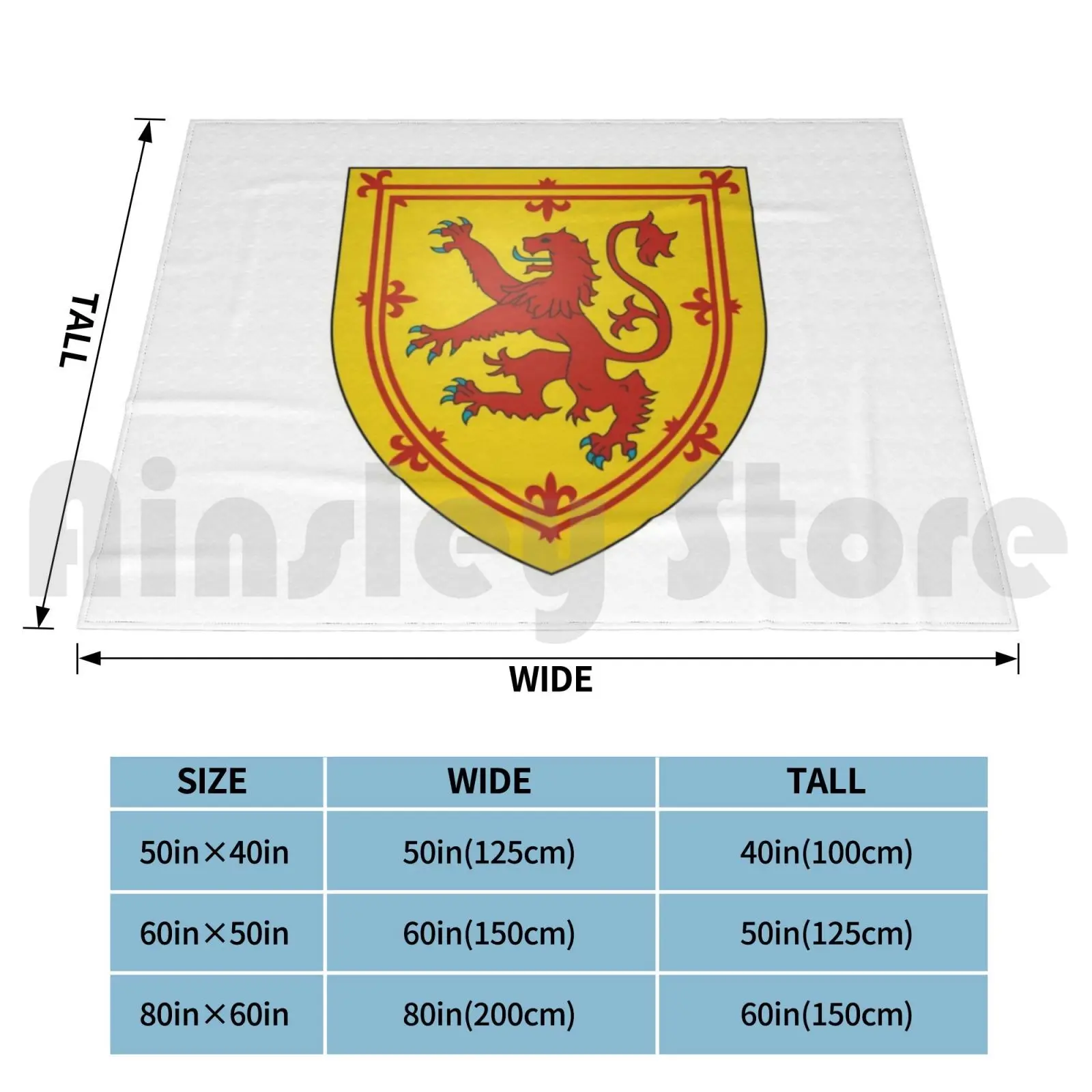 Royal Arms Of Scotland Blanket Super Soft Warm Light Thin Scotland Royal Standard Of Scotland Royal Standard Kingdom Of