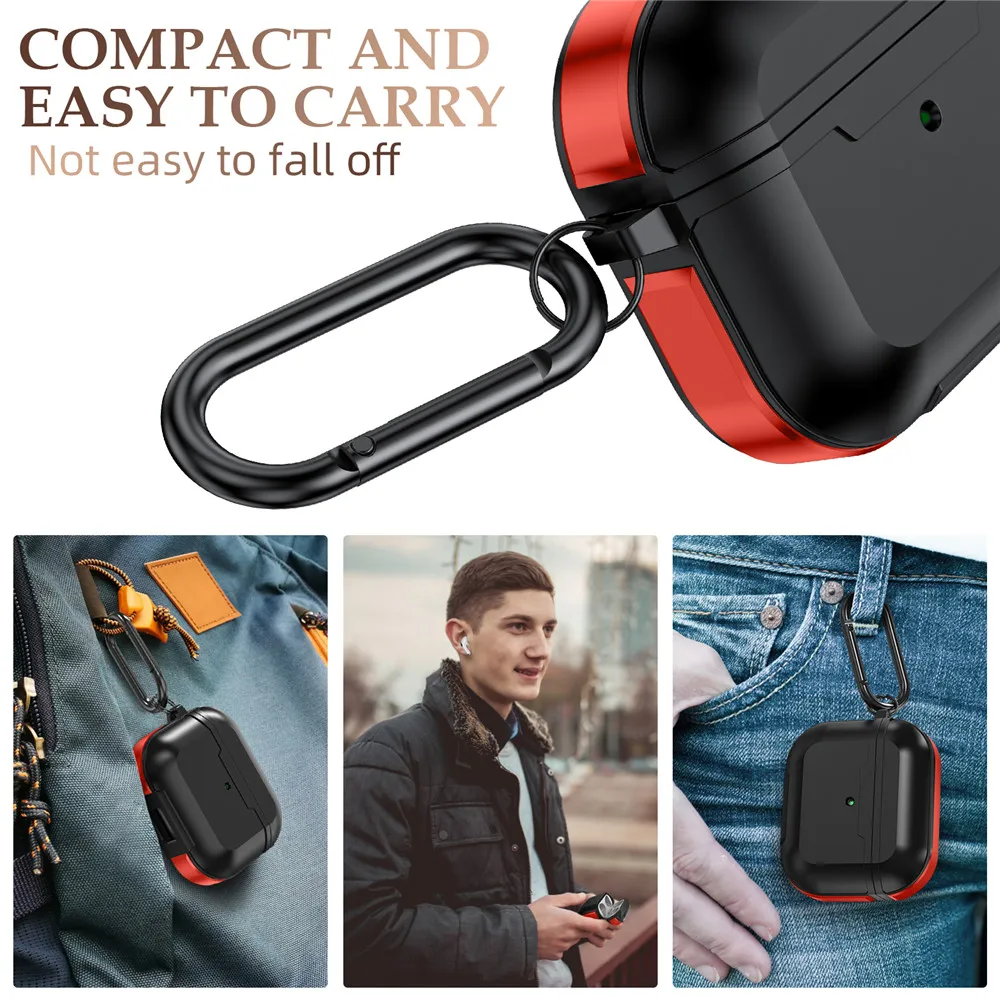 Couvercle de protection des écouteurs Apple Airpods 3 Pro, en aluminium, tout compris, avec porte-clés