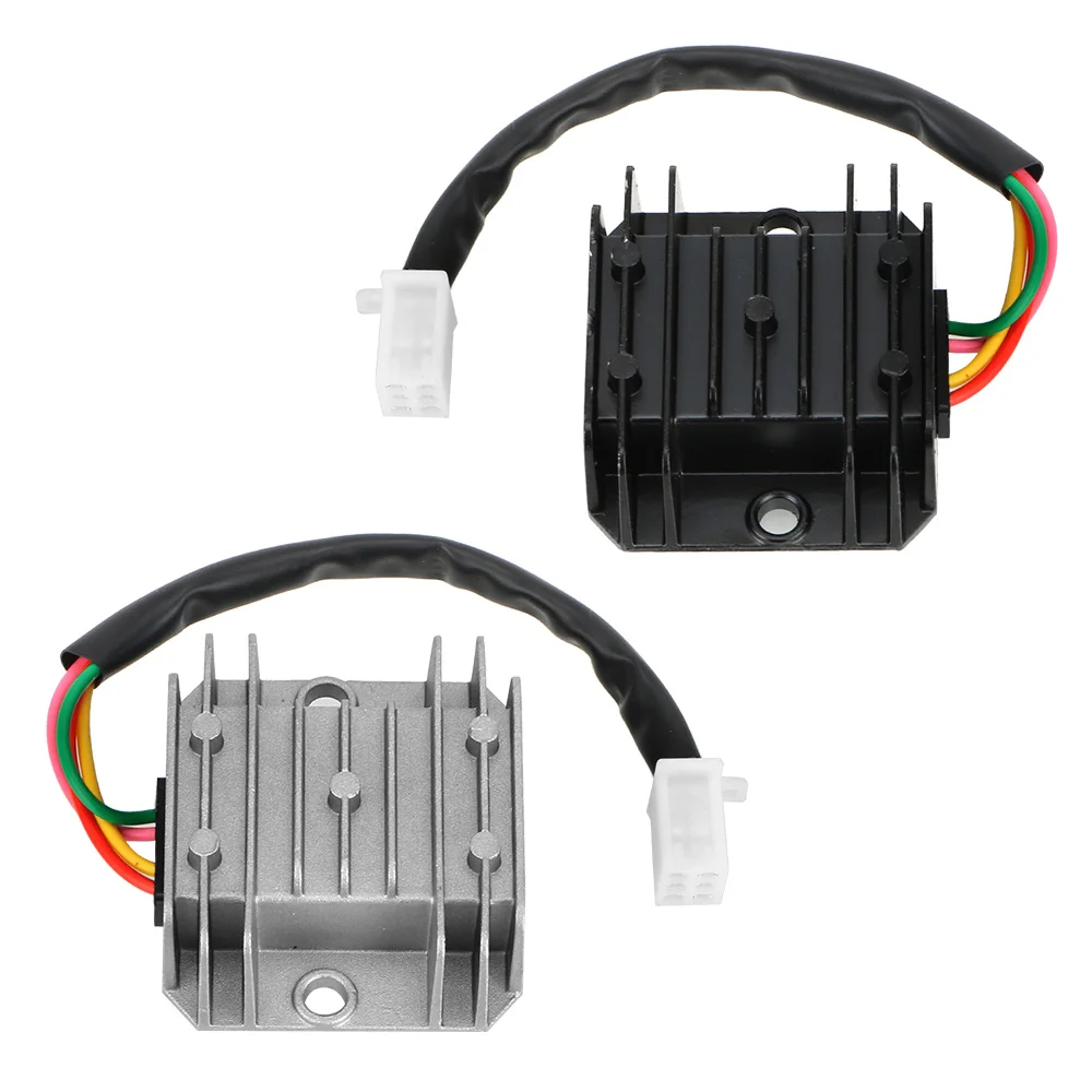 Universal 4 Wires 4 Pins 12V Motorcycle Voltage Stabilizer Regulator Current Rectifier Accessories For 150-250CC ATV Scooter UTV