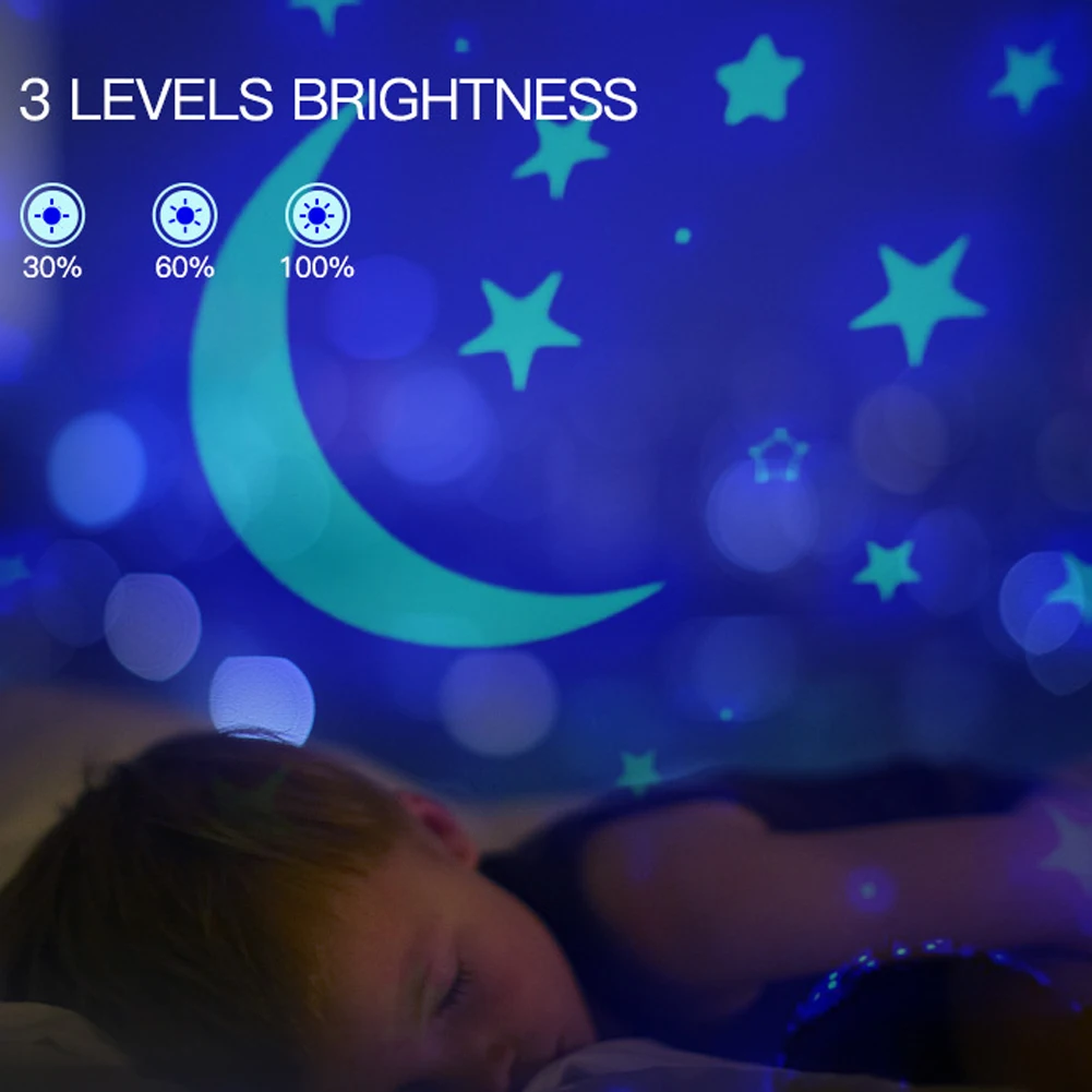LED Projection Light With Remote Controller LED Star Projector USB Rechargeable Atmospher Bedroom Lamp Starry Sky Projector