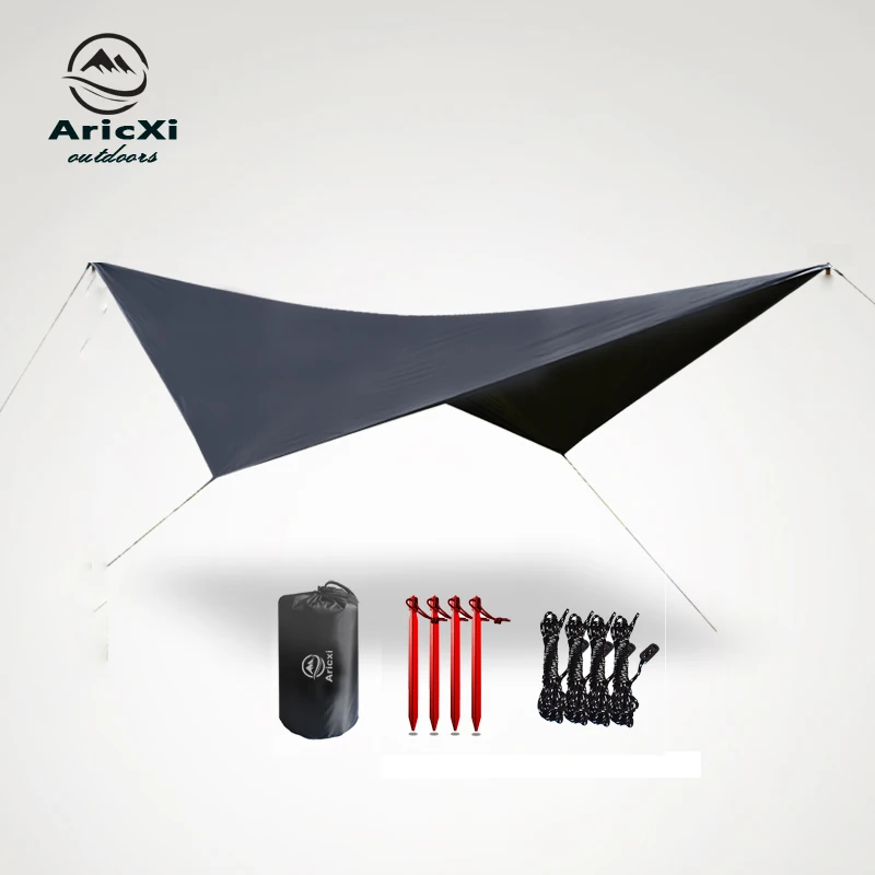 Aricxi 210t Plaid Beach Sun Shelter Tarp Tent Shade Ultralight UV Garden Awning Canopy Sunshade Outdoor Camping Hammock Rain Fly