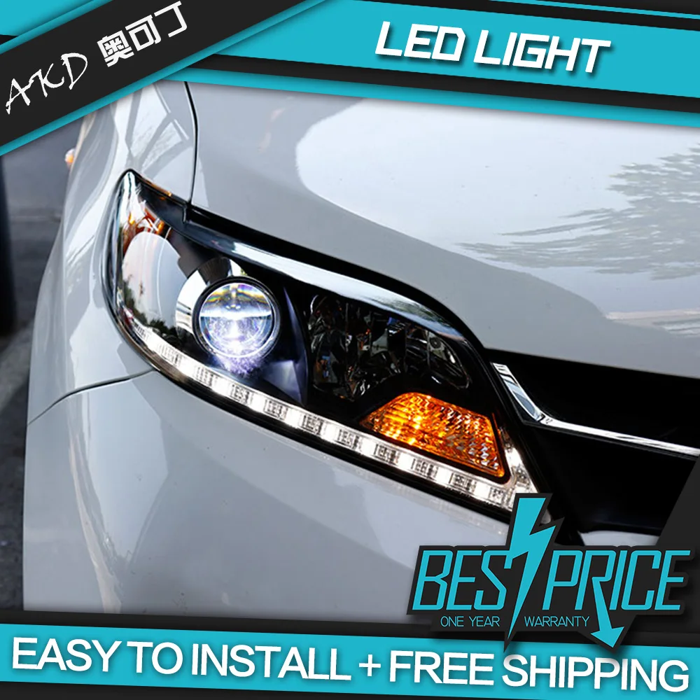 

Car Styling Head Lamp case for Toyota Sienna Headlights LED Headlight DRL Lens Double Beam Bi-Xenon HID