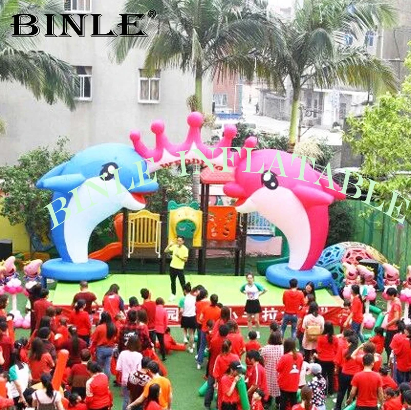 Ocean sea events inflatable dolphin arch entrance arch for wedding ceremony/party decoration