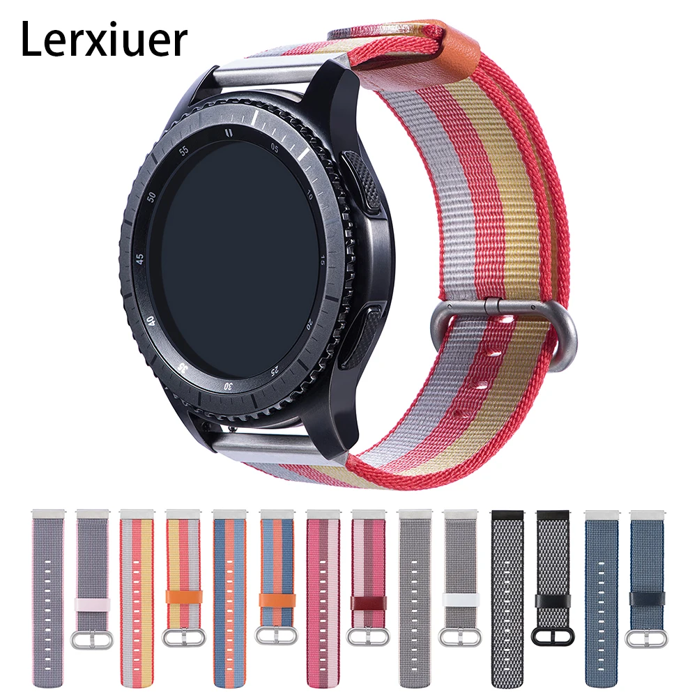 Woven nylon gear s3 42/46mm strap for Samsung Galaxy Watch 46mm 42mm active 2 Bracelet huawei watch gt 2 strap 22/20mm watchband