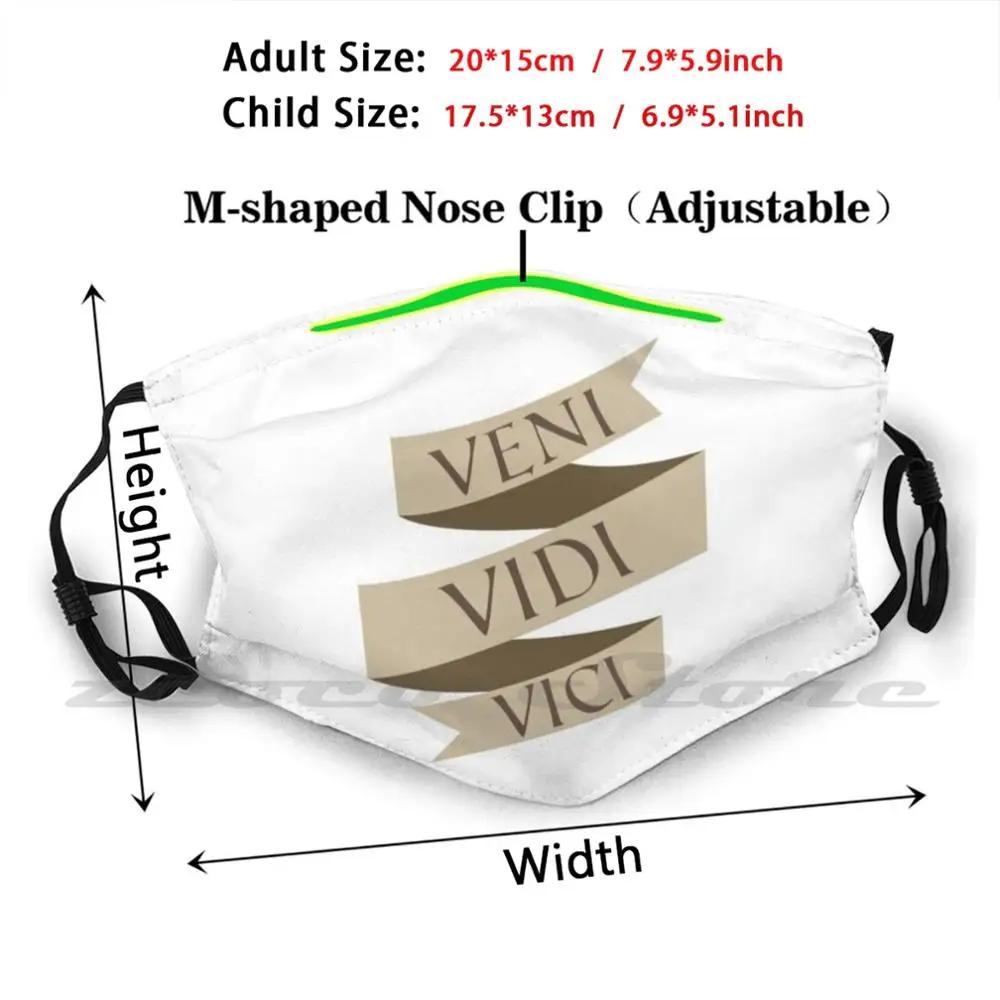 Caesar Custom Pattern Washable Filter Pm2.5 Adult Kids Mask Caesar Archaeology Emperor Archaeologist Archaeologists History