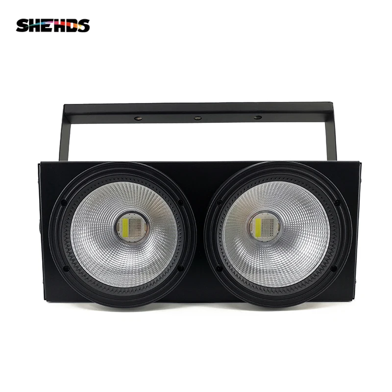 SHEHDS 2eyes 200w COB LED Blinder Light DMX Stage Lighting Effect Cool And Warm White Color For TV Show Party Spectator Seats