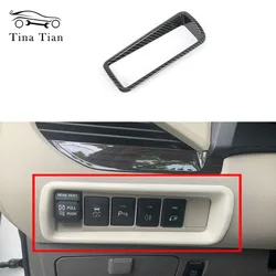 Fit For Toyota Sienna 2015 2016 2017 2018 2019 2020 Accessories  Carbon Fiber Color Headlight Switch Decorative Frame Cover