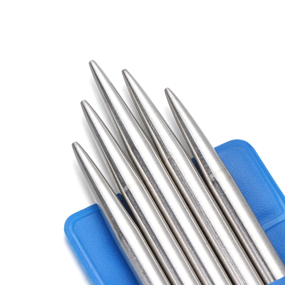 5Pcs Stainless Steel Straight Knitting Needles Metal Crochet Hook DIY Sweater Weave Knitting Tools Size 2-5mm Sewing Accessories