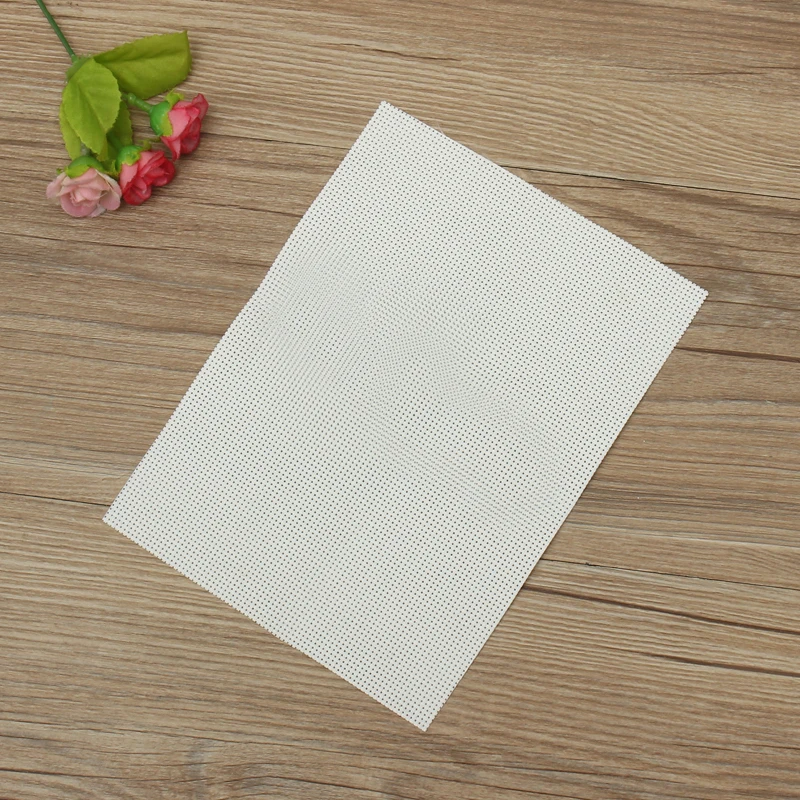 Biały/czerwony 14CT haft Aida tkanina ścieg krzyżykowy Aida tkanina Aida plastikowa tkanina dla majsterkowiczów ręcznie haftowany