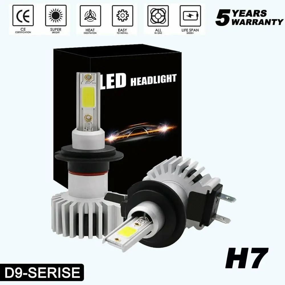 

High luminous H11 Led CANBUS Mini Car Fog light H1 LED H4 H8 H9 9005 9006 H7 H3 100W 8000LM 6500K 12V Auto Headlight led lamp