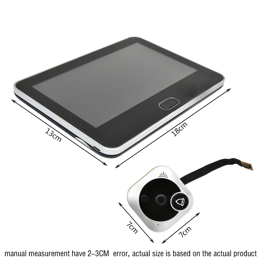 วิดีโอ Intercom สมาร์ทประตูหน้าจอ LCD ขนาด7นิ้ว170 ° 1080P ไร้สายอิเล็กทรอนิกส์ Peephole Door Viewer กลางแจ้ง