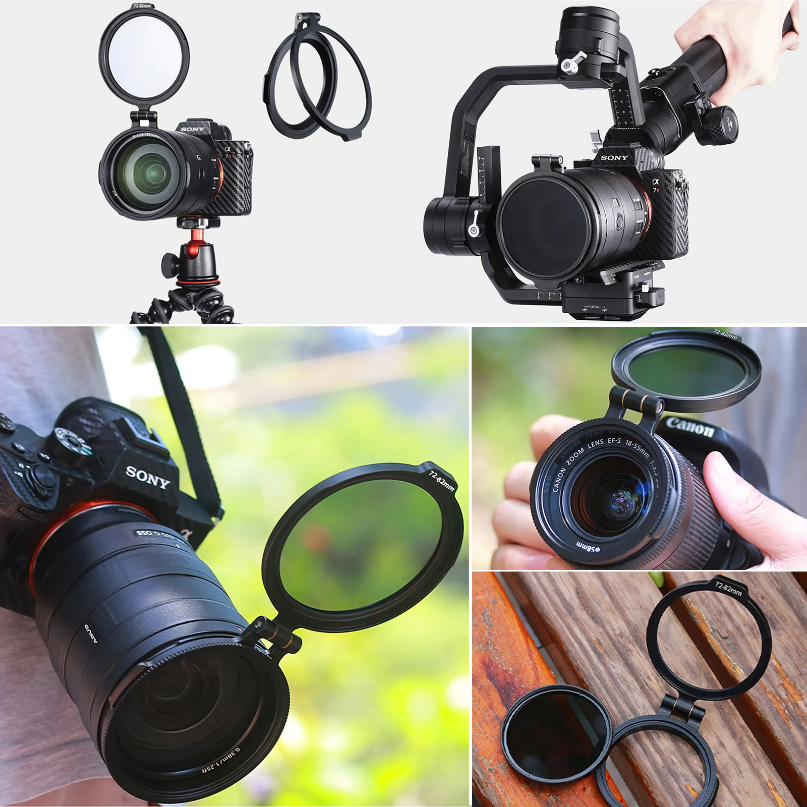 ND السريع تصفية نظام الإفراج السريع عدسة تصفية الوجه قوس CPL حلقة جبل لسوني كانون نيكون DSLR كاميرا الملحقات