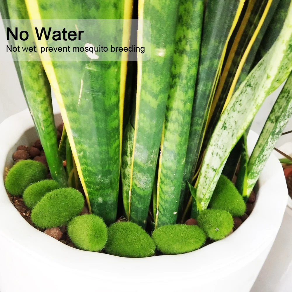 30pcs Fake Stone Artificial Moss Rocks Home Decor Simulation Plant DIY Decoration For Garden and Crafting Green