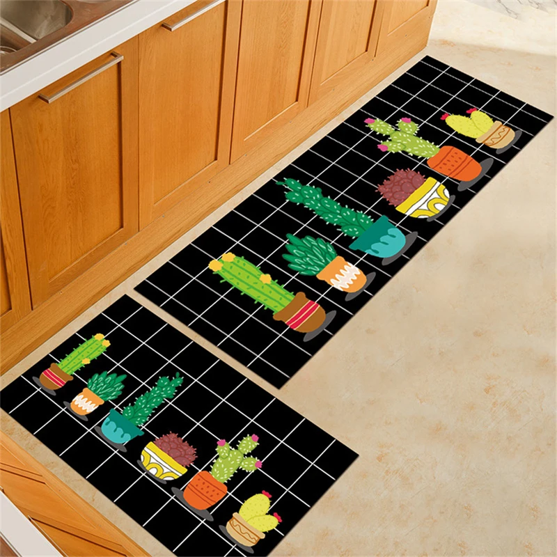 Long Mat Kitchen Carpets Anti-slip Home Entrance Doormat Floor Mats Absorbent Bedroom Carpets Doormats Waterproof Kitchen Rugs