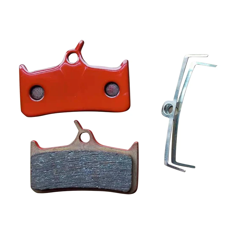 1 Pairs(2 PCS)MTB Bicycle Sintered Disc Brake Pads Cycling Mountain Bike Red Sintered Hydraulic Disc Brake Pads