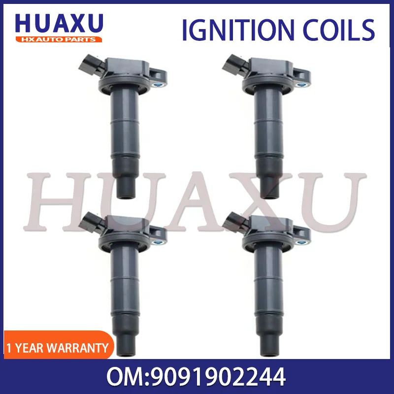 

4PCS IGNITION COIL T1111 UF333 9091902244 FOR Toyota Camry Lexus Scion 1.8L 2.4L AVENSIS Estate Saloon VERSO RAV4 2.0L