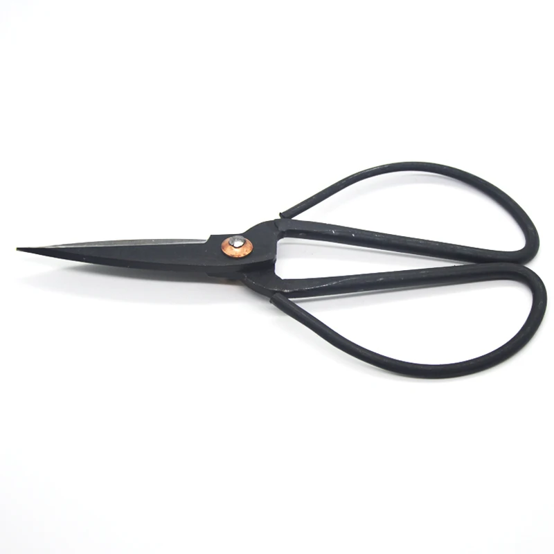 wholesale wangwuquan 190mm forged steel bonsai scissors traditional household coated scissor