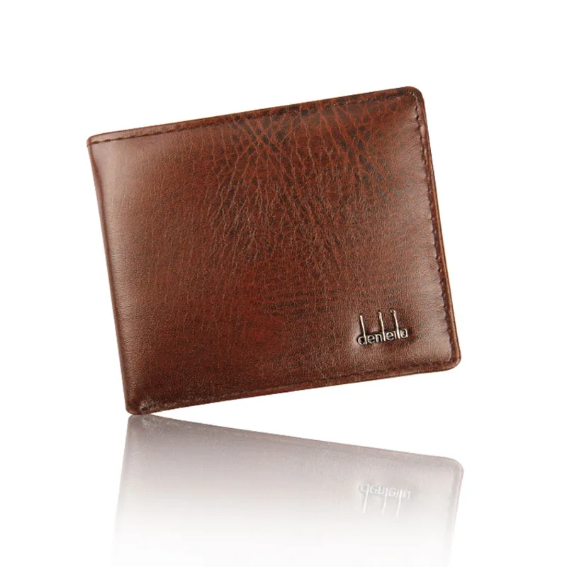 Men Business Bifold Wallet Men's PU Leather Credit ID Card Holder Case Solid Purse Pockets Bags