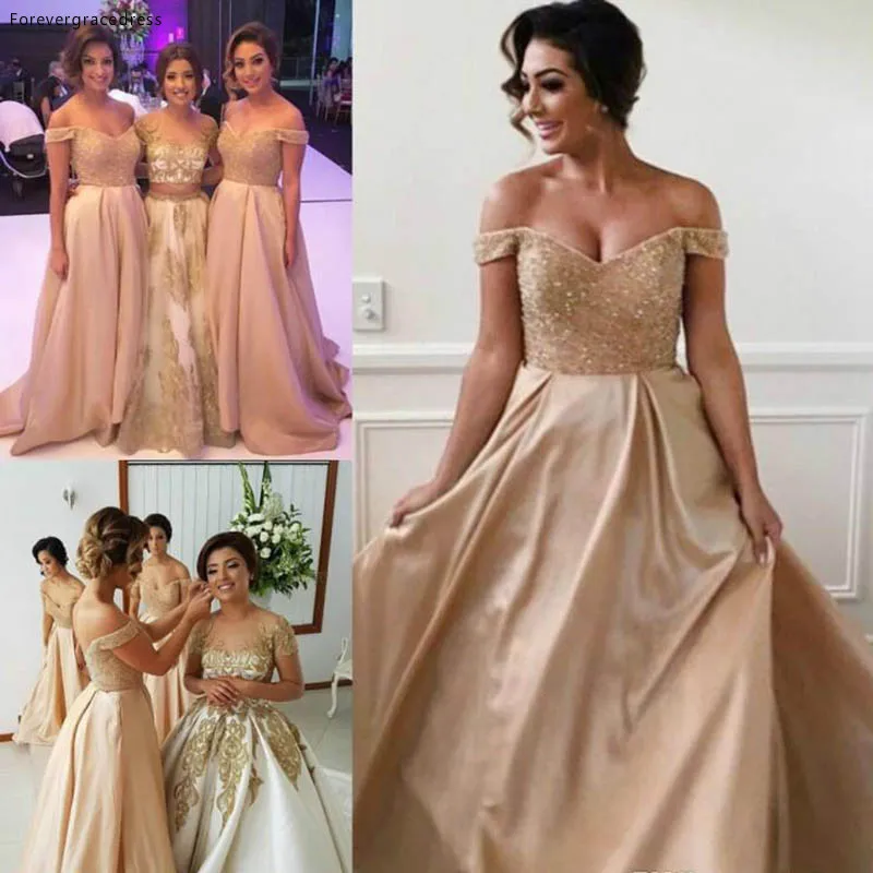 Vintage Long Bridesmaid Dress New Arrival Off the Shoulders Formal Maid of Honor Gown Plus Size Custom Made