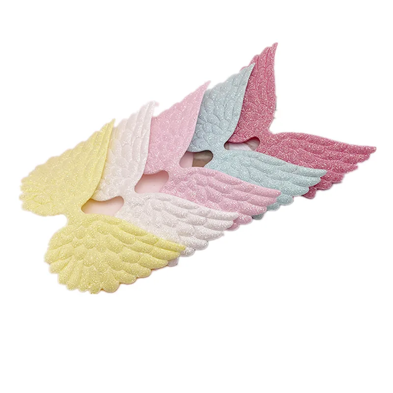 10PCS Angel Wing  Ball Padded Appliques For clothes DIY Baby hair Clip headwear Decor Ornament Accessories