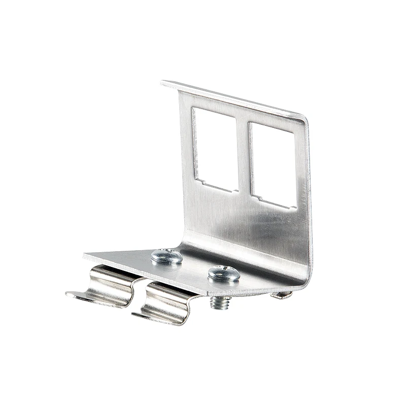 RJ45 1port 2ports DIN Rail Keystone Adapter For 35mm DIN-Rail Electrical Distribution Box Metal Mounting Keystone Jack Holder