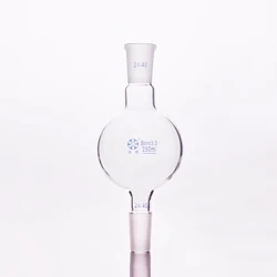 FAPE Liquid ball, No hookup, 24/40, Solvent chromatographic analysis column reservoir bottle, Storage flask, Borosilicate glass