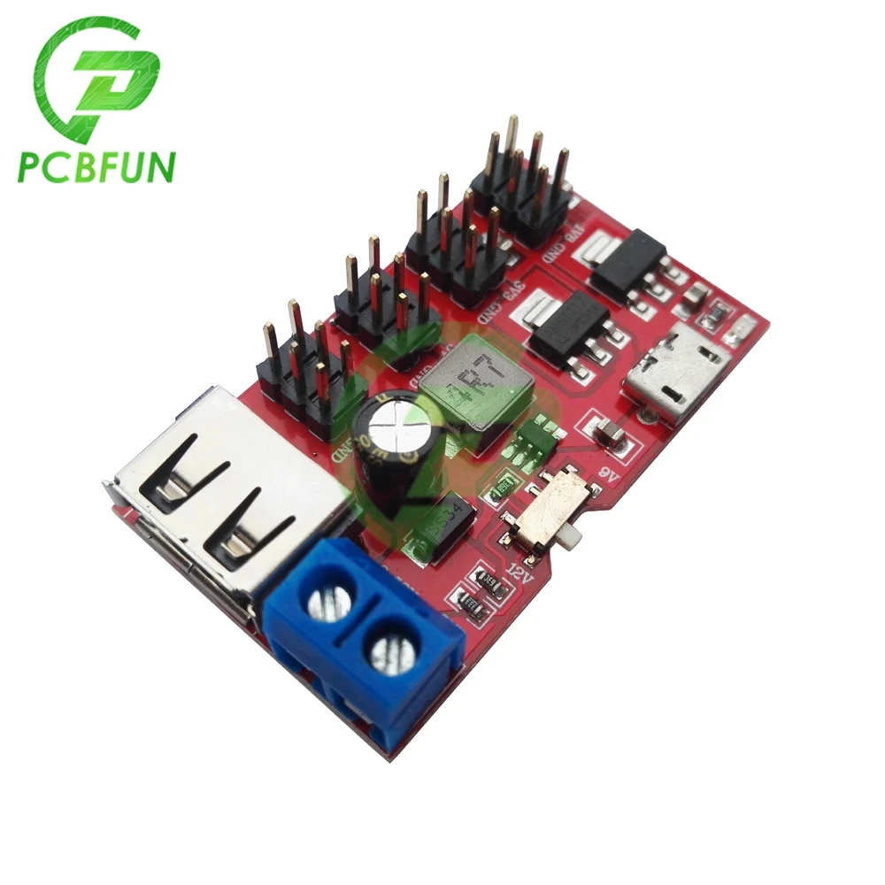 500mA USB-A MINI USB Power Breakout DC To DC Power Supply Module Micro USB 5V To 1.8V-12V 1.8V 3.3V 5V 9V 12V Switch For Arduino