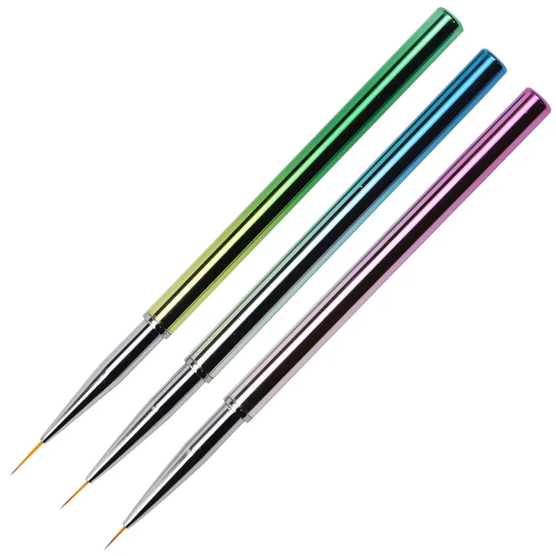 

3Pcs/Set Nail Art French Stripes Lines Liner Painting Brush Flower Image DIY Design Drawing Pen Manicure Tool