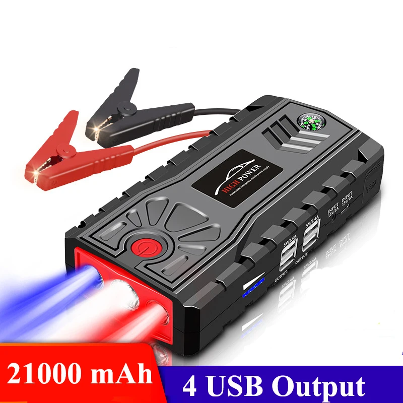 21000mAh Car Jump Starter Power Bank Portable Car Battery Booster Charger External Battery Powerbank for iPhone Xiaomi Samsung