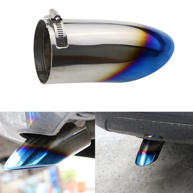 

35mm-70mm Car Styling Exhaust Tailpipe Nozzle for Muffler Tip Tail End Tube Auto Accessories for Ford Focus Stainless Steel