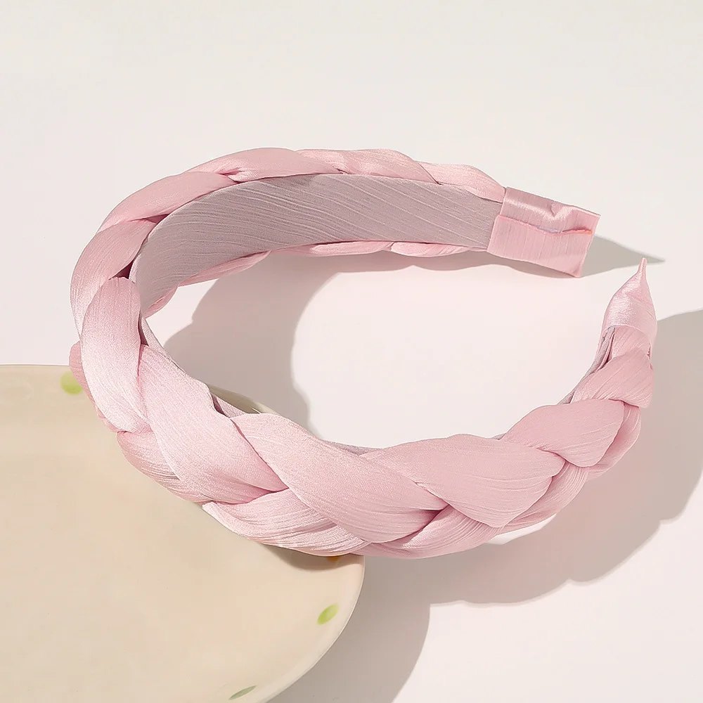 Satin Braided Kntted Hairband Headband  for Women Girls Hair Accessories