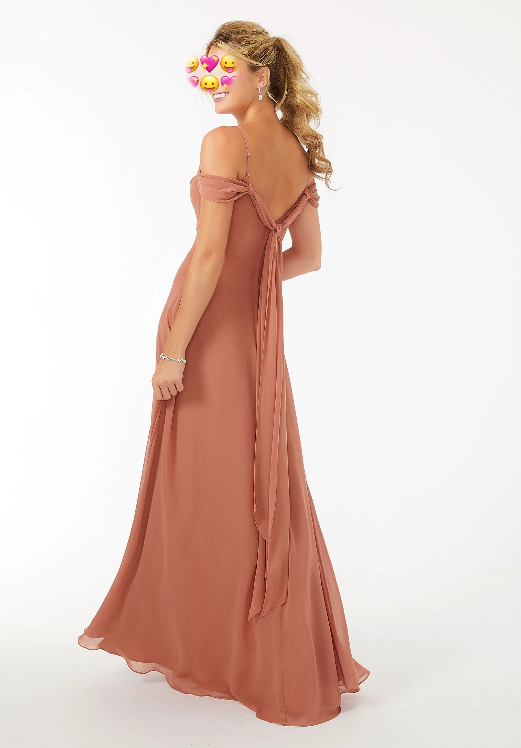 off Shoulder Long Chiffon Bridesmaid Dresses A-Line Elegant Celebrity Dress for Wedding Party Prom Evening Dress