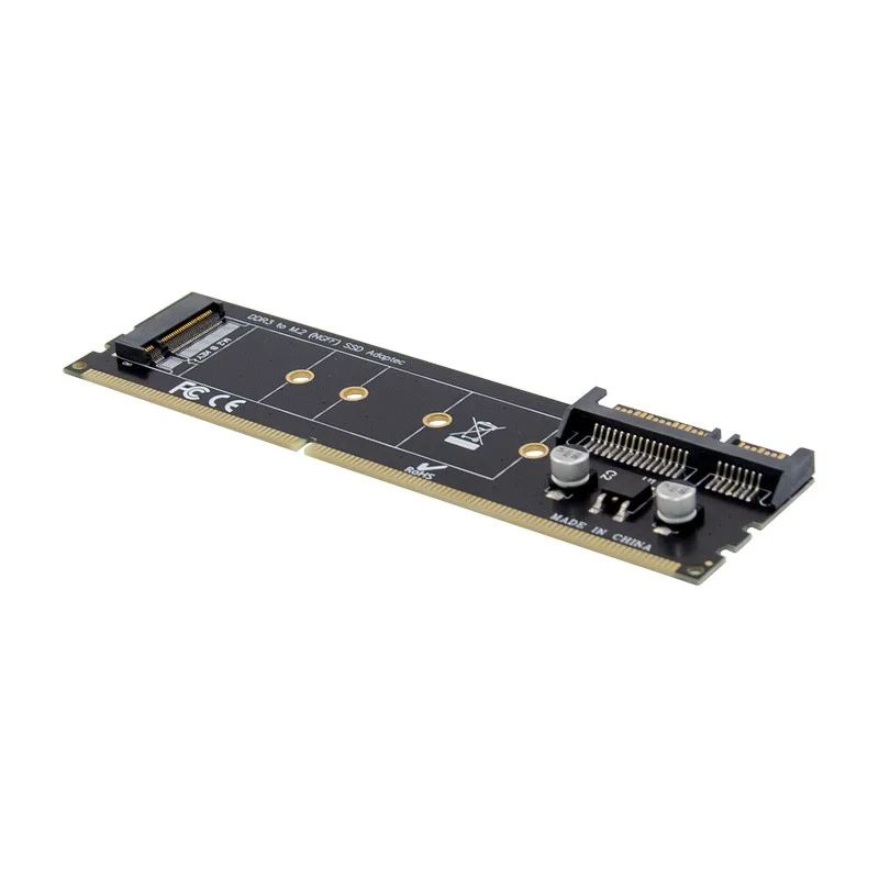 

Add On Card Riser DDR3 Memory Slot M.2 SSD To SATA3.0 15PIN+7PIN Expansion Board DDR3 to M.2 NGFF SSD Adapter Converter Card