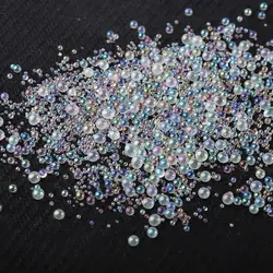 20g Glass Water Drop Bubble Slime Filler Micro Beads Kawaii UV Resin Filling Assorted Slime Accessories 0.6-3mm