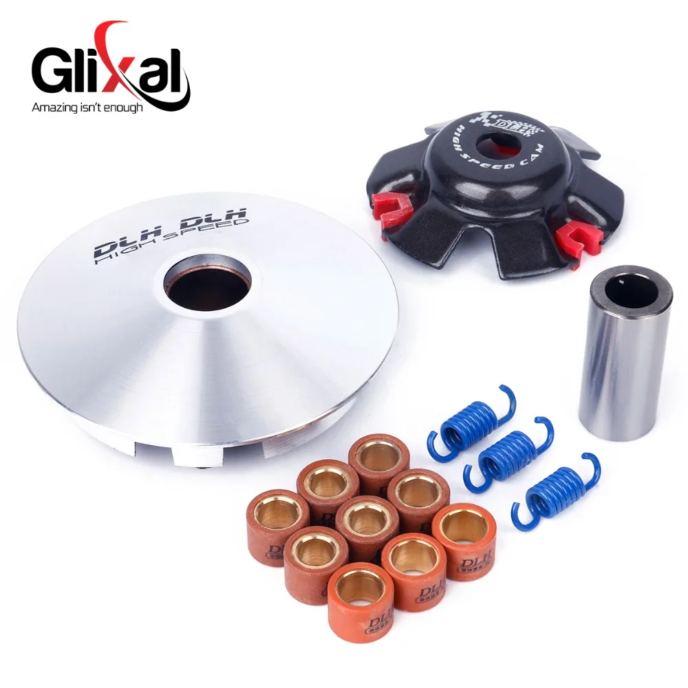 GY6 125cc 150cc Kit variatore DLH da corsa ad alte prestazioni con pesi a rulli puleggia motrice per ciclomotore Scooter 152QMI 157QMJ