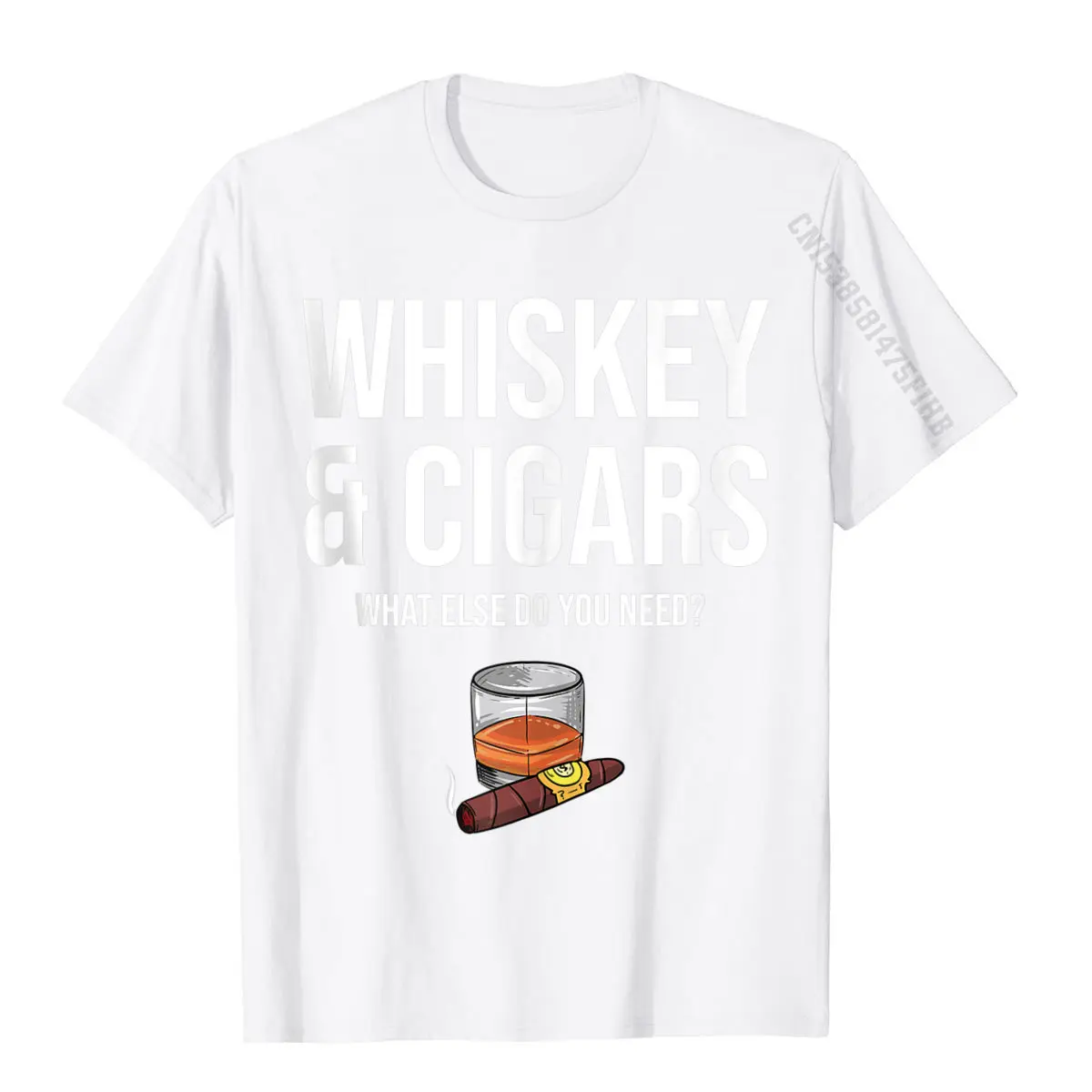 Whiskey Cigars Cuban CigarSmoker Whisky Basic Top Tops Shirt Slim Fit Comfortable Cotton Student Top T-Shirts Comfortable