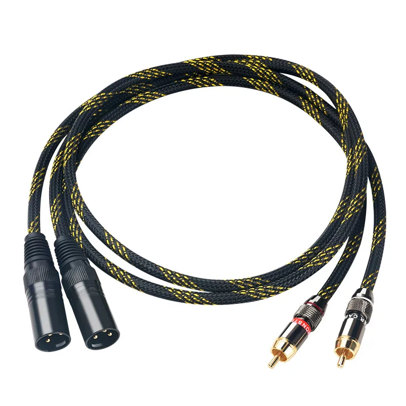 TODN Kabel stereo RCA HIFI Kabel stereo RCA Wysokowydajny kabel audio premium Hi-Fi Kabel połączeniowy RCA na XLR