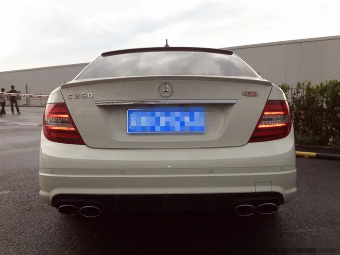 For Mercedes Benz W204 Spoiler 2008-2014 C-class C180 C200L C63 Spoiler High Quality ABS Car Rear Wing Spoiler