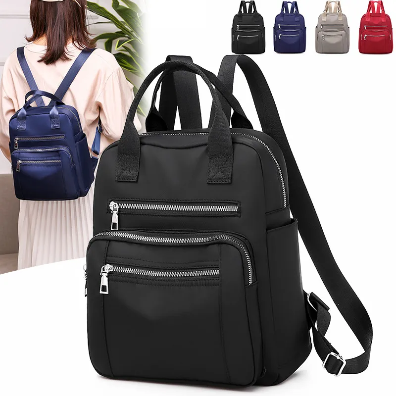 Vento Marea Women Backpack 2020 Travel Casual Waterproof Women\'s Shoulder Bags Female Large Capacity Oxford Rucksack Black Purse