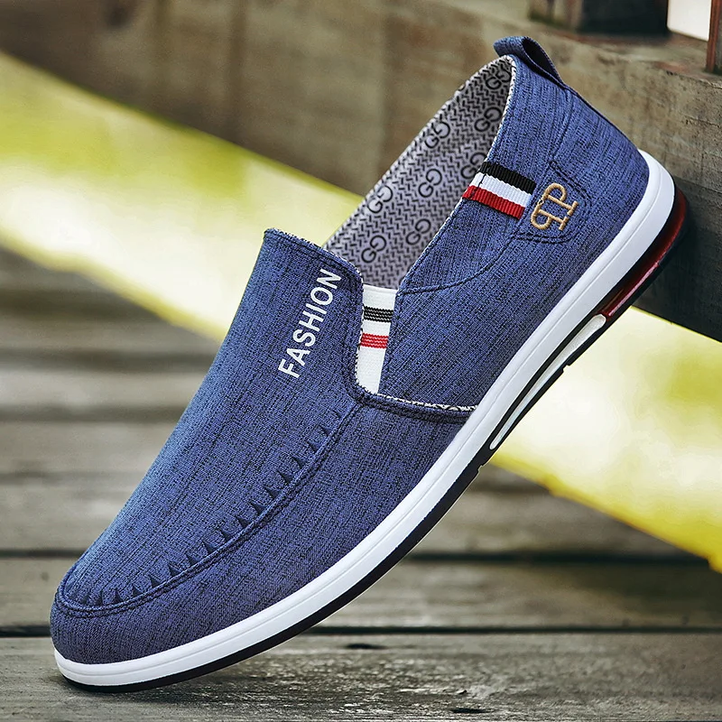 New Breathable Men Canvas Shoes  Sports Casual Fashion Comfortable Denim Shoes Men Sneakers Size 39-44