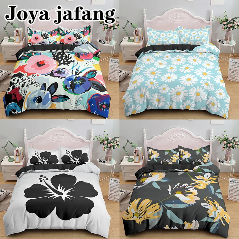 

Flower Bedding Set 3D Printed Duvet Cover King Queen Single Double Size Kids Adult Gift No Bed Sheet