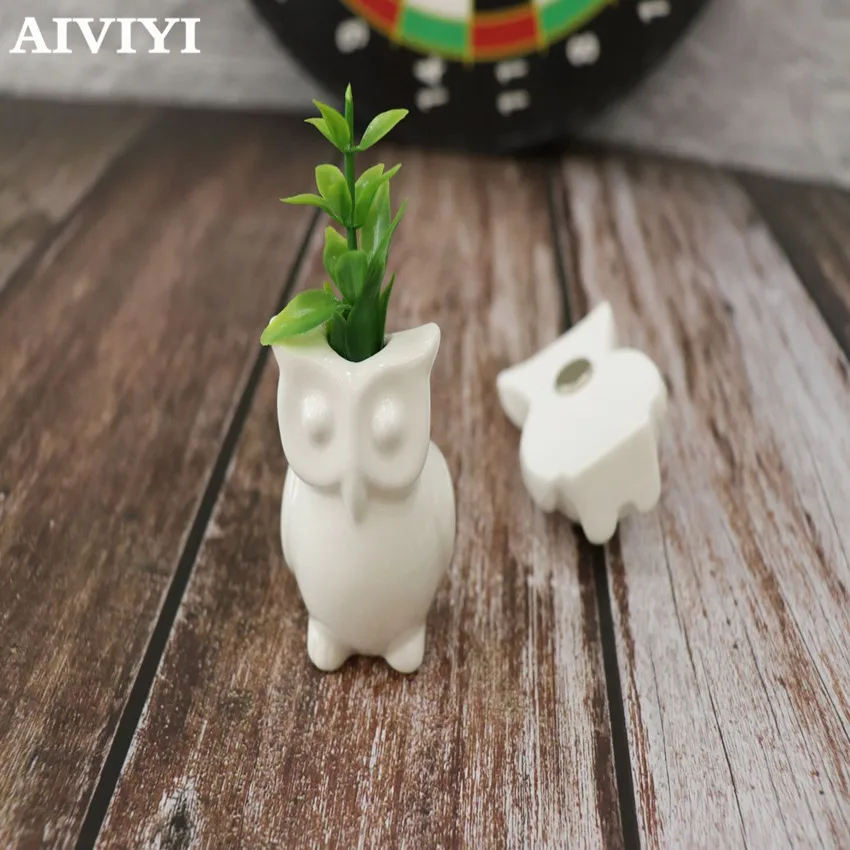 Mini Ceramic Fridge Magnet Creative Ceramic Plant Small Vase Home Decor Artificial Flowers Bonsai Refrigerator Wall Decoration