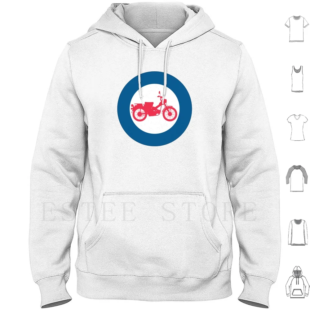 Ct110 Postie Bike-Raaf Hoodie Long Sleeve Ct110 Ct90 Postie Motorcycle Motorbike Bike Australia Post Silhouette White Trail